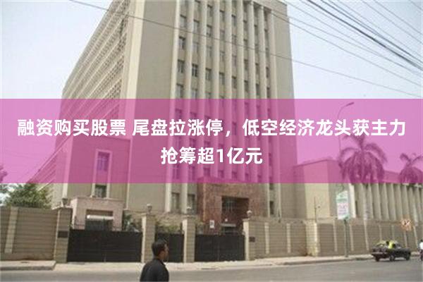 融资购买股票 尾盘拉涨停，低空经济龙头获主力抢筹超1亿元