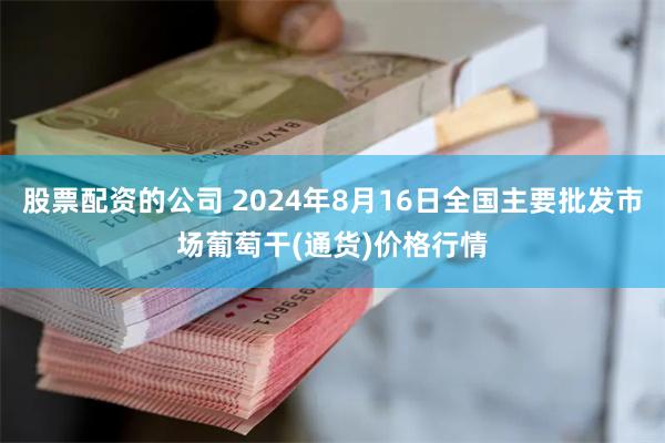 股票配资的公司 2024年8月16日全国主要批发市场葡萄干(通货)价格行情