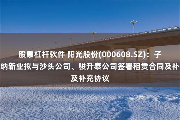 股票杠杆软件 阳光股份(000608.SZ)：子公司百纳新业拟与沙头公司、骏升泰公司签署租赁合同及补充协议